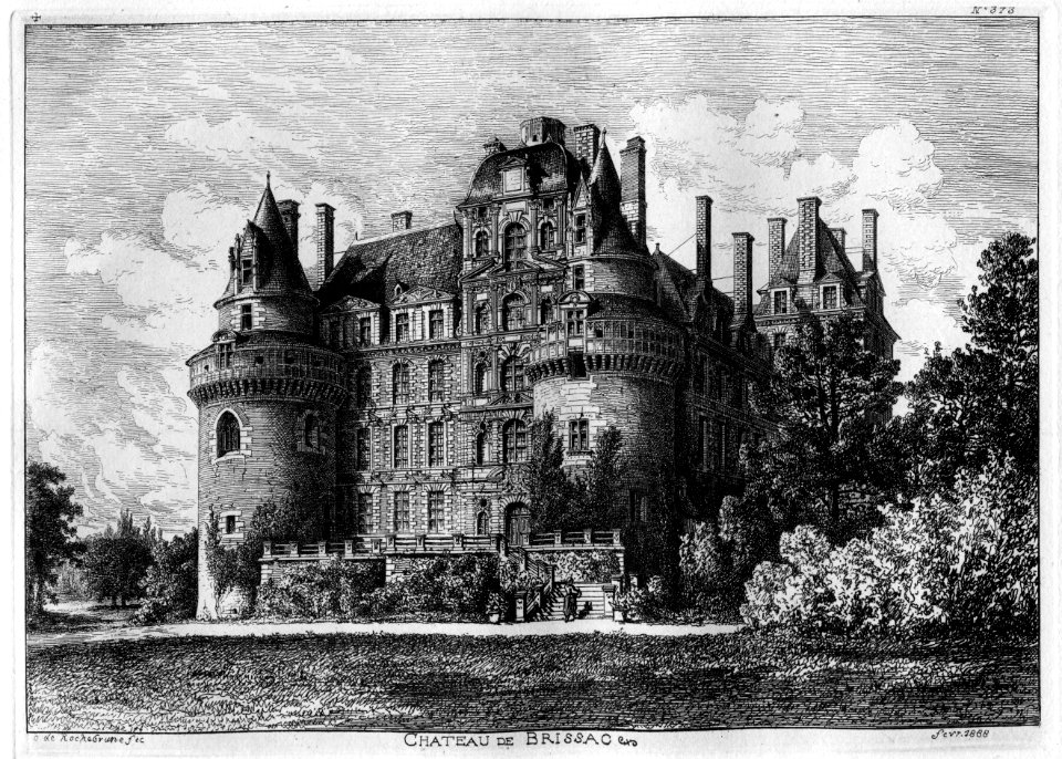 Gravure de Octave de Rochebrune Château de Brissac