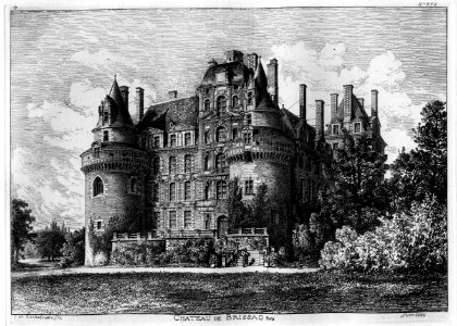 Gravure de Octave de Rochebrune Château de Brissac
