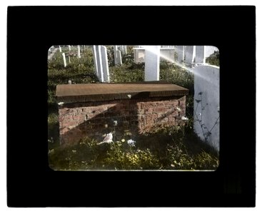 Gravestone in the Dutch Reform cemetery in New Brunswick, NJ, upon which I slept LCCN2015649110