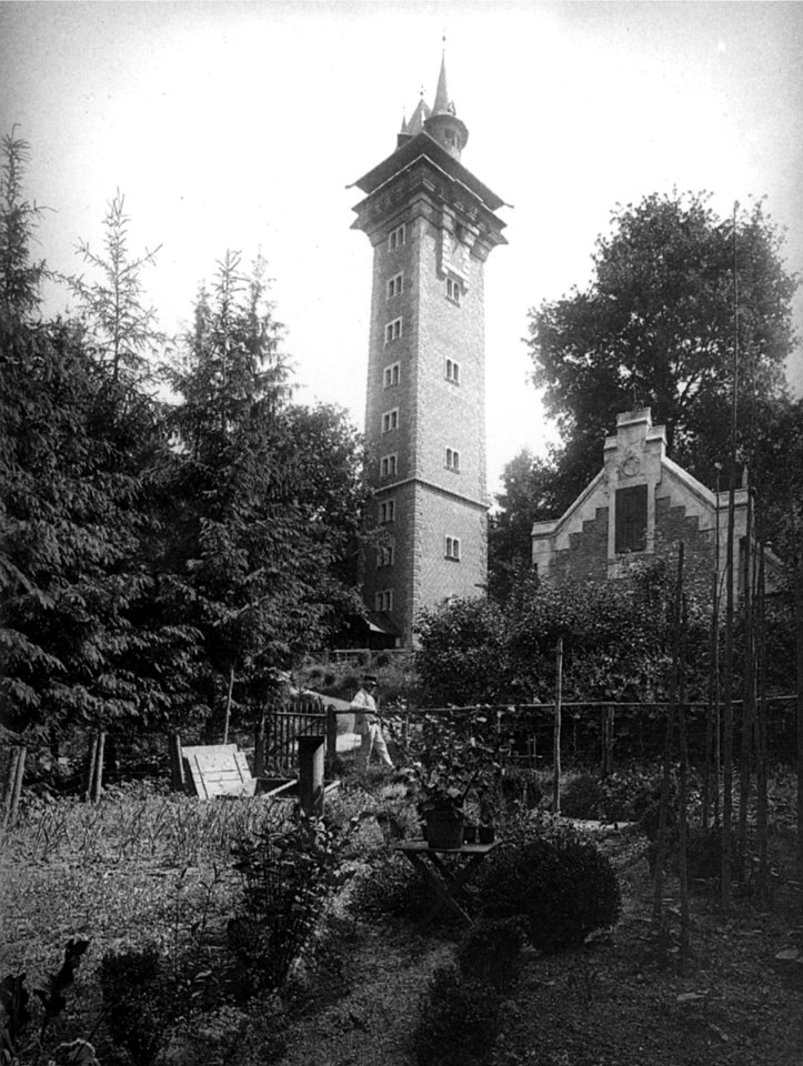 Graz, Hilmwarte am Roseggerweg, Turm und Turmwärterhäuschen - 1901