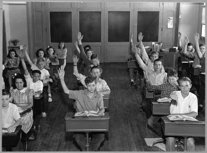 Grayson, Westley, Stanislaus County, Western San Joaquin Valley, California. Seventh and eighth grad . . . - NARA - 521689
