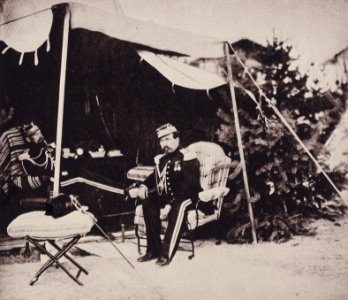 Gray, Gustave Le - Das Lager bei Châlons – Offizier in einem Zelt (Zeno Fotografie)