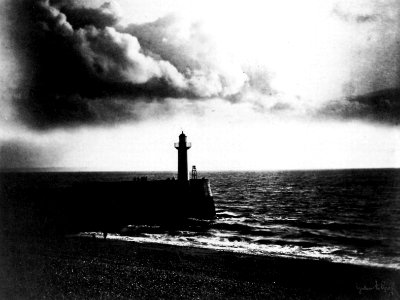 Gray, Gustave Le - Ein Leuchtturm vor der französischen Küste (Zeno Fotografie)