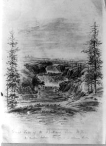 Great Falls of the Spokane River, W.T. 30 miles below the Cour D'Alene Lake. LCCN2009631353