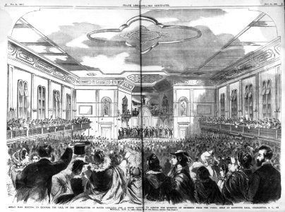 Great mass meeting to endorse the call of the Legislature of South Carolina for a state convention to discuss the question of secession from the Union, held at Institute Hall, Charleston, LCCN99614053