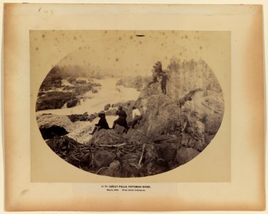 Great Falls, Potomac River, March 1864, from below looking up LCCN89715192