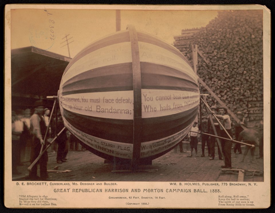 Great Republican Harrison and Morton campaign ball, 1888 LCCN2016651867