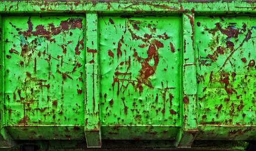 Iron dirty dump truck