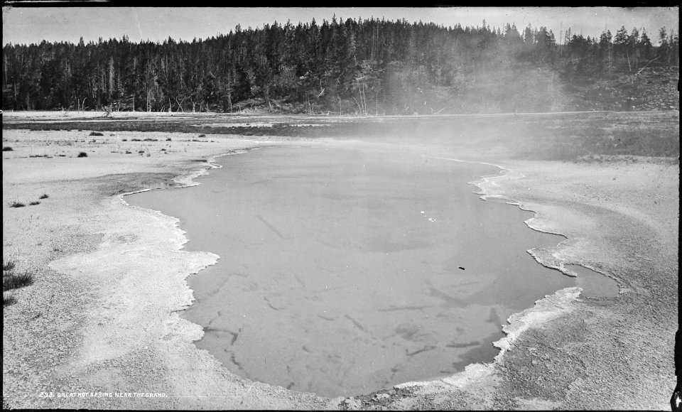 Great Hot Spring, near the Grand Geyser. Yellowstone National Park. - NARA - 517131