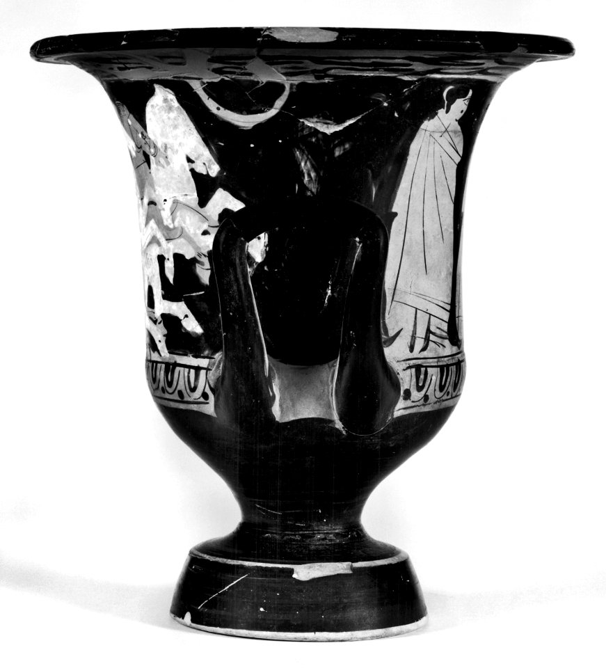 Greek - Calyx-Krater with Driver, Chariot, and Three Horses - Walters 482060 - Right Side