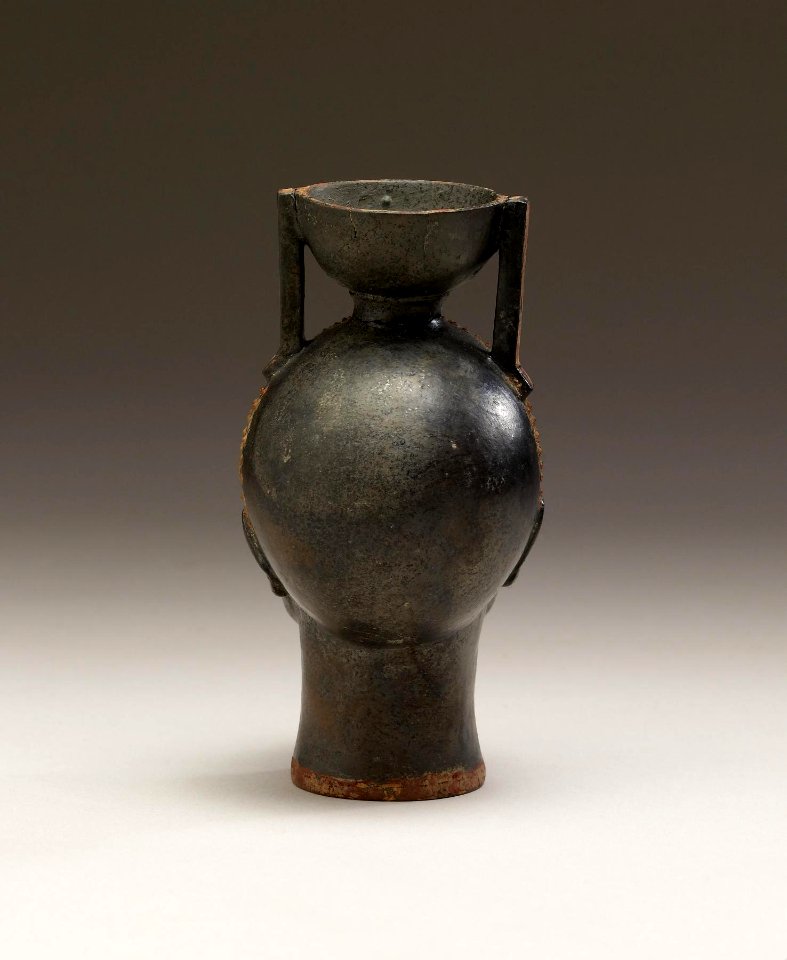 Greek - Aryballos in the Form of Head of an African - Walters 482017 - Back