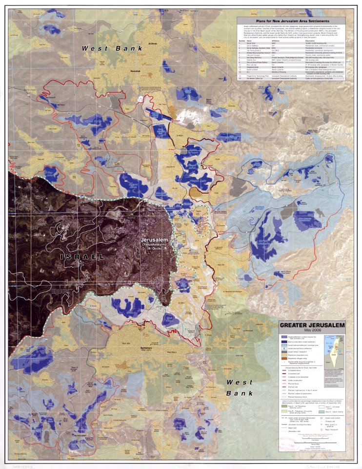 Greater Jerusalem May 2006 CIA remote-sensing map