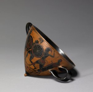 Greek - Black-figure Mastos with Combat Scenes - Walters 48223 - View A