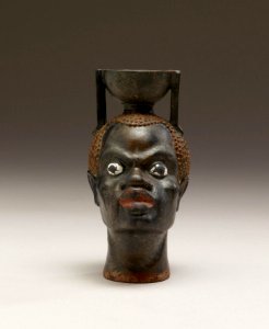 Greek - Aryballos in the Form of Head of an African - Walters 482017