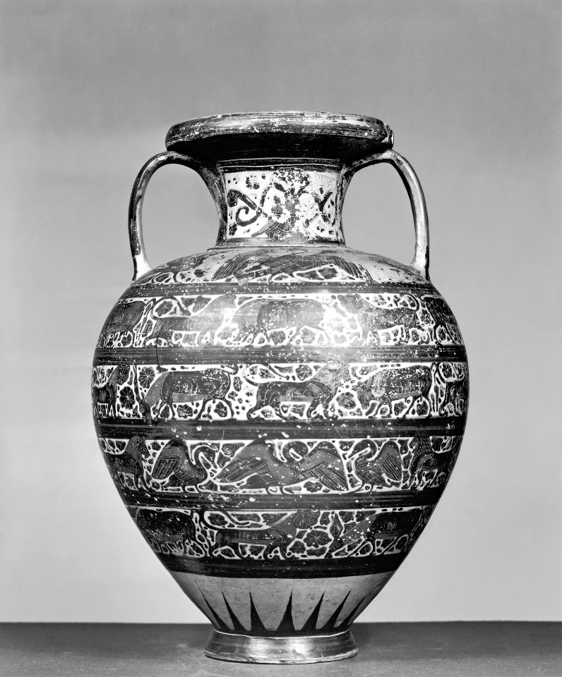 Greek - Early Corinthian Amphora with Real and Fantastic Animals - Walters 482033