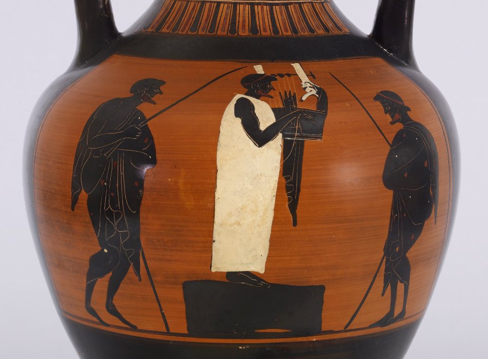 Greek - Black-figure Pseudo-Panathenaic Amphora - Walters 482107 - Detail B