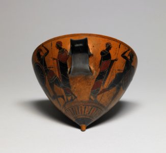 Greek - Black-figure Mastos with Combat Scenes - Walters 48223 - Side D