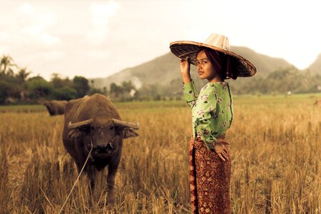 Indonesia village girl farm girl