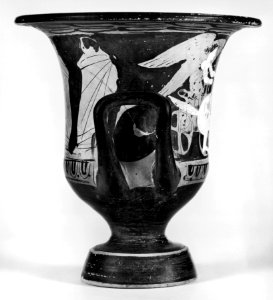 Greek - Calyx-Krater with Driver, Chariot, and Three Horses - Walters 482060 - Left Side photo