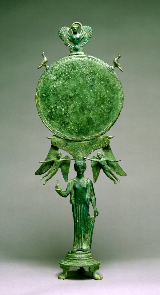 Greek - Caryatid Mirror with Aphrodite - Walters 54769