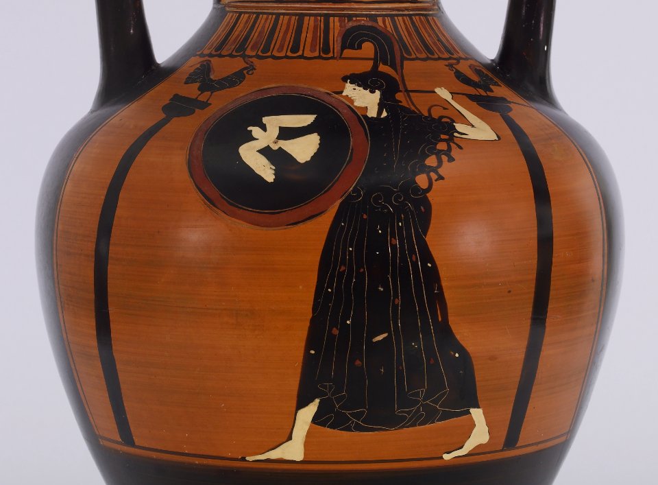 Greek - Black-figure Pseudo-Panathenaic Amphora - Walters 482107 - Detail A