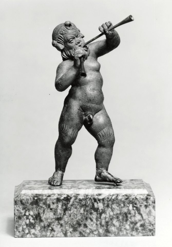 Greek - Papposilenos Playing the Double Flute - Walters 541076