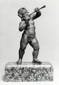 Greek - Papposilenos Playing the Double Flute - Walters 541076