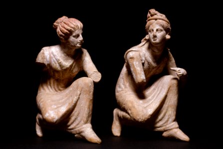 Greek - Crouching Women Playing Knucklebones - Walters 48303, 48304 - Group
