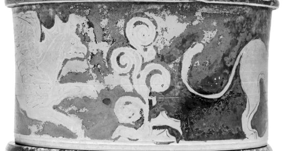 Greek - Pyxis with Decoration of Dog, Bull, and Griffin - Walters 4881 - Detail D
