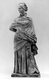 Greek - Seated and Draped Woman with Fan - Walters 48297