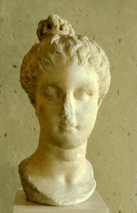 Greek - Head of a Maiden with Lampadion Hairstyle - Walters 23140