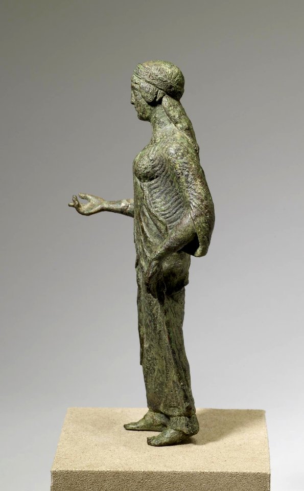 Greek - Maiden from a Mirror Stand - Walters 54774 - Left Side