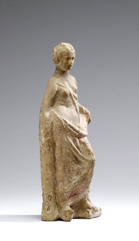 Greek - Tanagra Figurine - Walters 23281 - Three Quarter Right