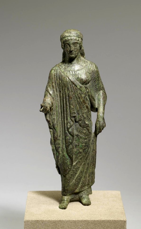 Greek - Maiden from a Mirror Stand - Walters 54774