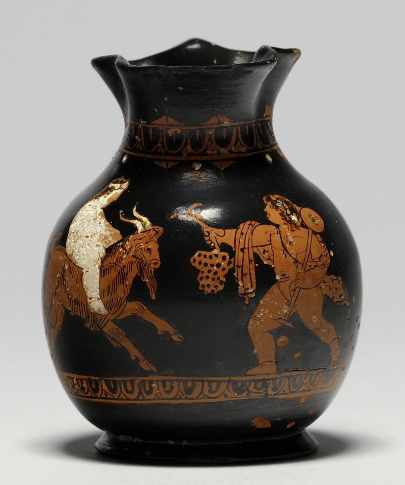 Greek - Wine Jug with Boy Riding Goat - Walters 4895