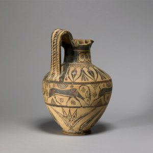 Greek - Oinochoe in the Camirus, or Wild Goat Style - Walters 482108 - Back