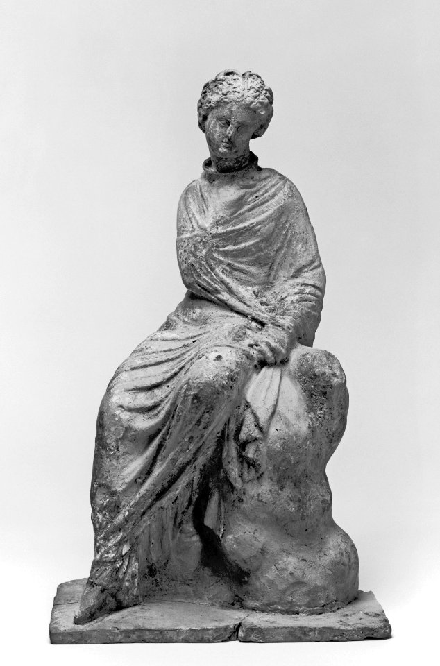 Greek - Seated Maiden with Melon Hairstyle - Walters 48290