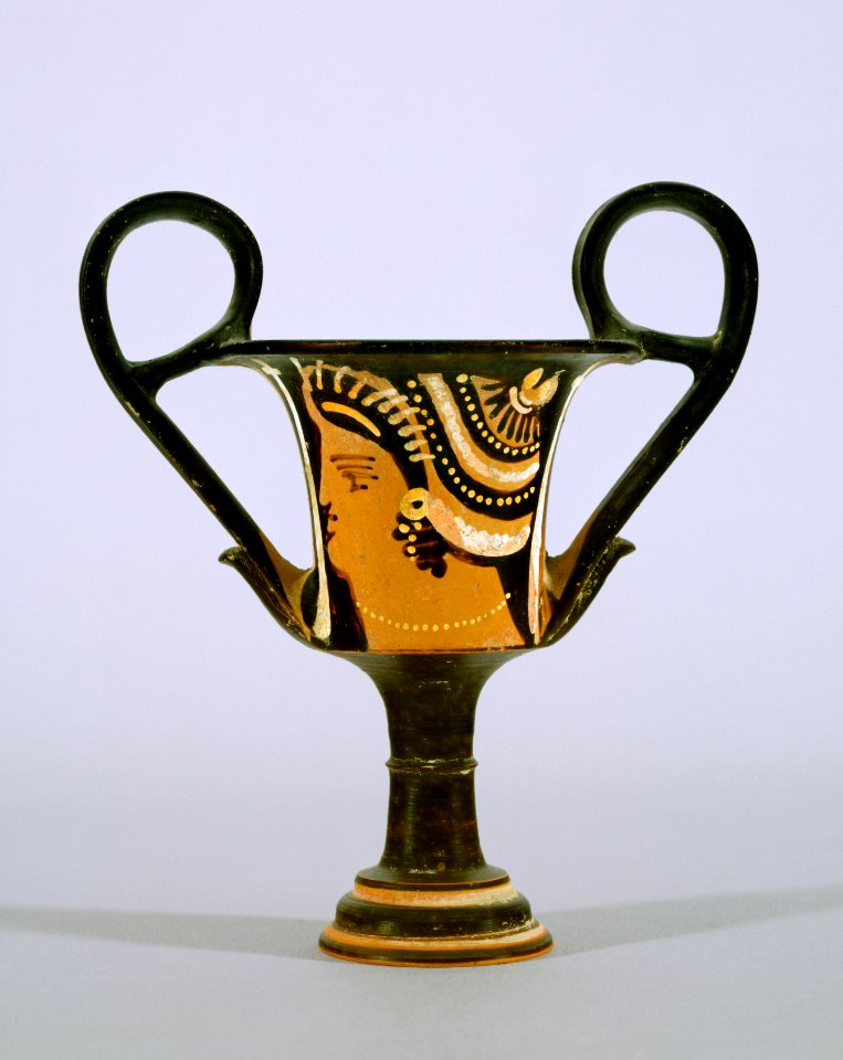 Greek - Red-Figure Kantharos (Drinking Vessel) with Female Head - Walters 482764 - View A