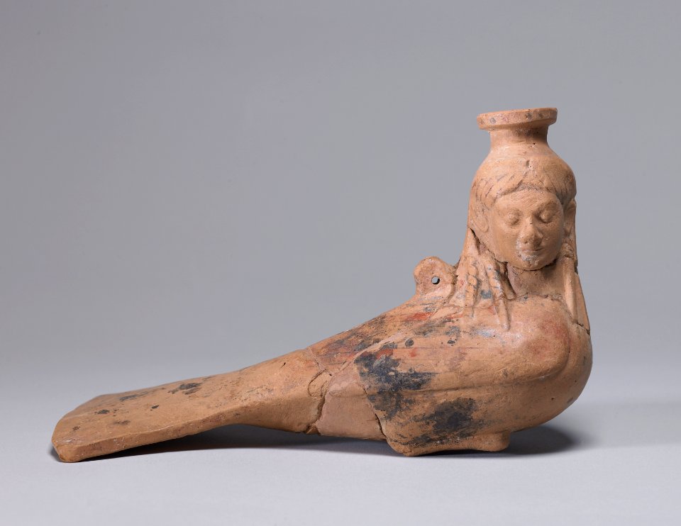 Greek - Vase in the Form of a Siren - Walters 482020