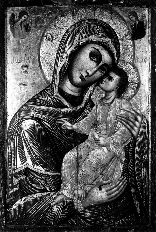 Greek - Virgin and Child with Two Angels - Walters 371156