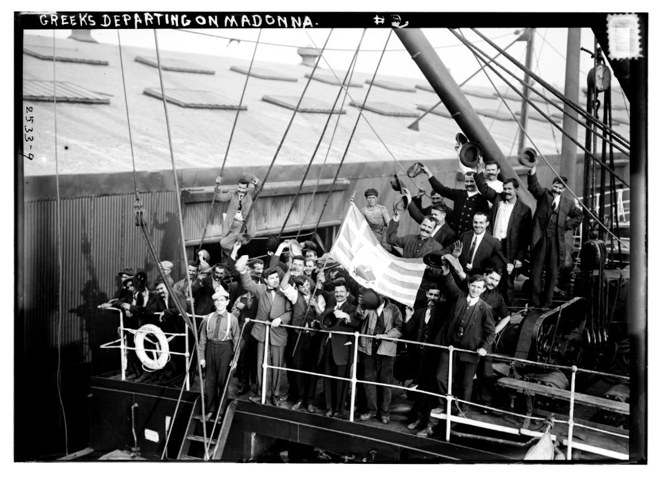 Greeks departing on MADONNA LCCN2014691137