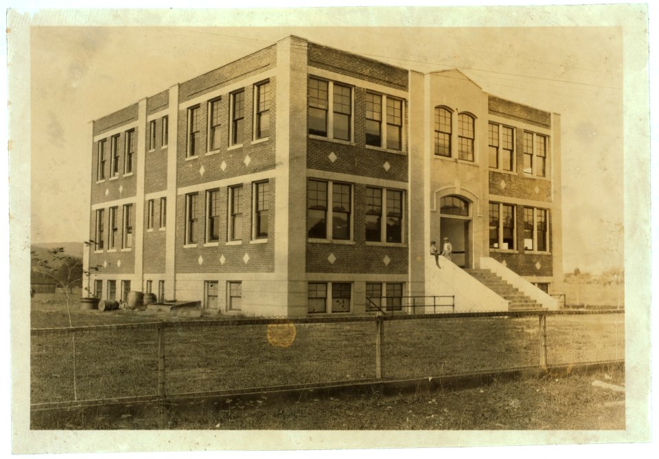 Greenbank Consolidated School. One of the largest and best in the county with all grades and high school. LOC nclc.04373