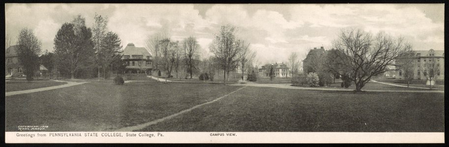 Greetings from Pennsylvania State College, State College, Pa. - campus view LCCN2013646265 photo