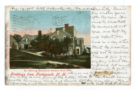 Greetings from Portsmouth, N.H. - Gov. Benning Wentworth mansion. Built 1750 LCCN2005680010 photo