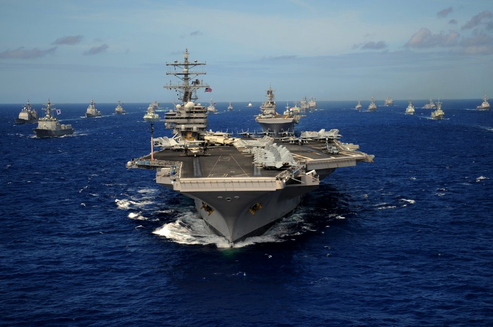 Formation led by USS Ronald Reagan