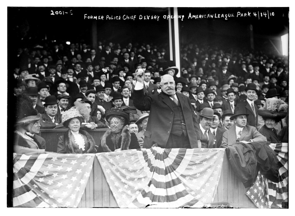 Former Police Chief Devry opening American League Park LCCN2014687905