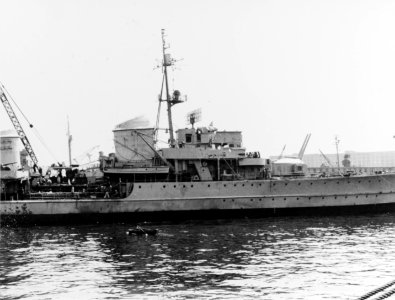 Former German destroyer Z39 at the Boston Navy Yard in August 1945