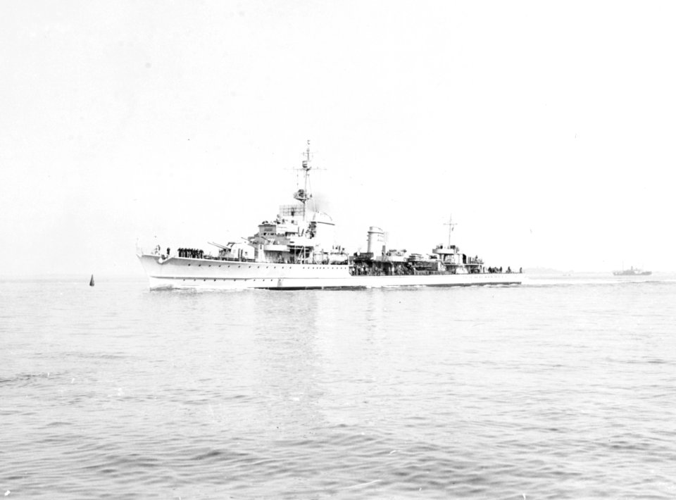 Former German destroyer Z39 underway off Boston on 7 September 1945