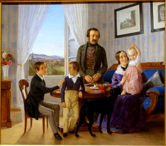 Forstmeister Wilhelm Heinrich Seyd and Family, by Joseph Hartmann, 1845, oil on canvas - Hessisches Landesmuseum Darmstadt - Darmstadt, Germany - DSC01207 photo