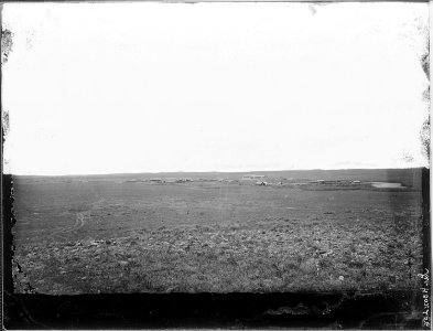 Fort Fetterman, named for William I. Fetterman, killed at Fort Phil Kearny Massacre. Established in 1867. It marks... - NARA - 516865
